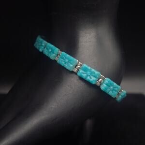 WJ Sterling Silver Turquoise Bracelet Reversible 925